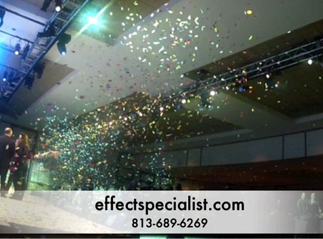  Continuous flow confetti cannons